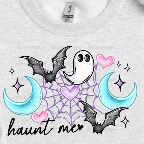 Haunt Me *FRONT ONLY *BLACK WORDING (CSC) 72334 DTF Transfer