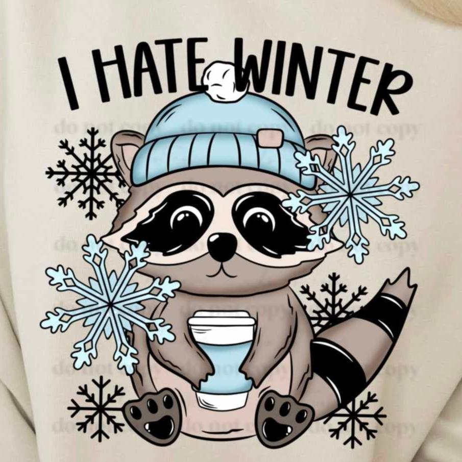 I Hate Winter *FRONT ONLY (CSC) 72359 DTF Transfer