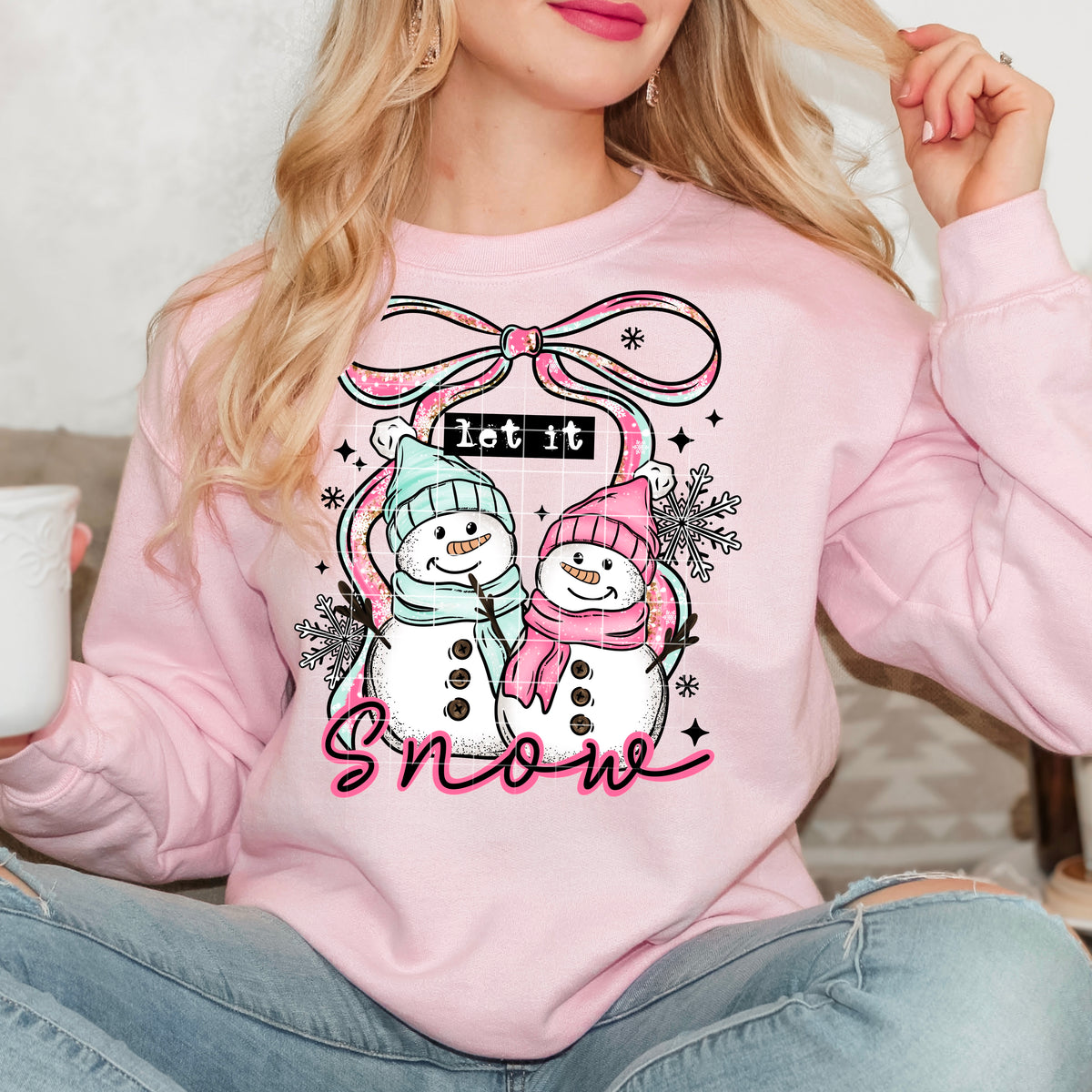 9402 let it snow PINK (CSC) UV DTF WRAP