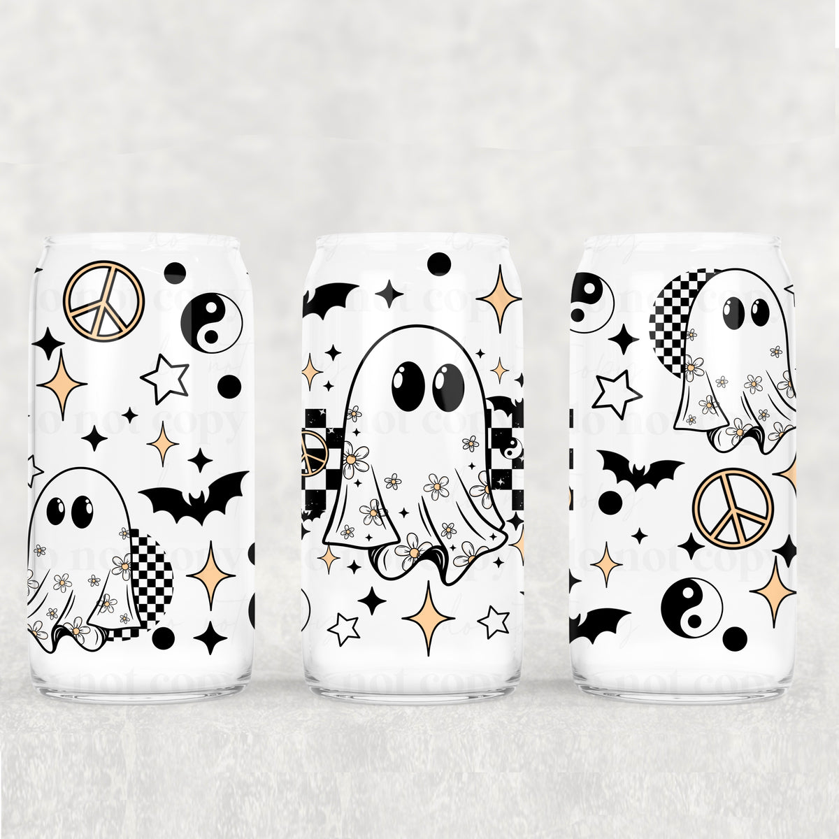 9437 ghost with checkered background (CSC) UV DTF WRAP
