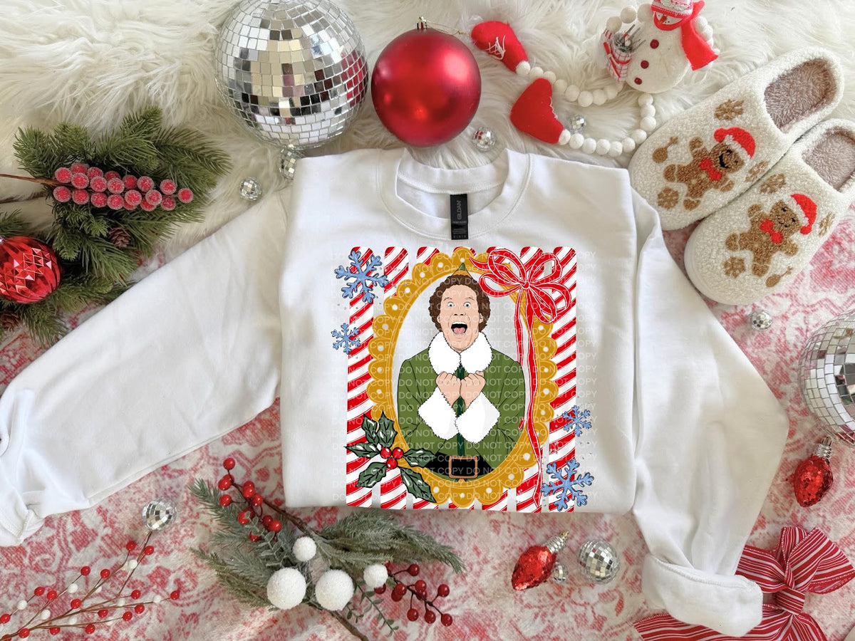 Bud elf Christmas frame (SCG) DTF Transfer