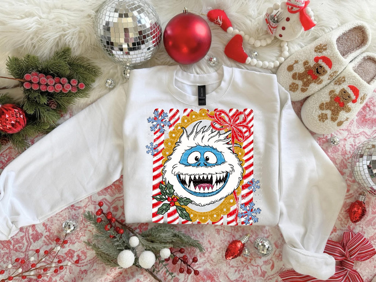 Abominal snowman Christmas frame (SCG) DTF Transfer