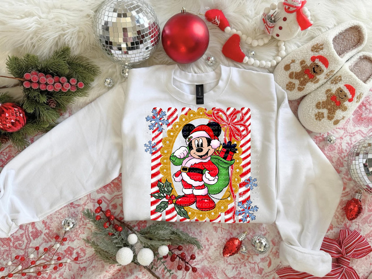 Santa mouse Christmas frame (SCG) DTF Transfer