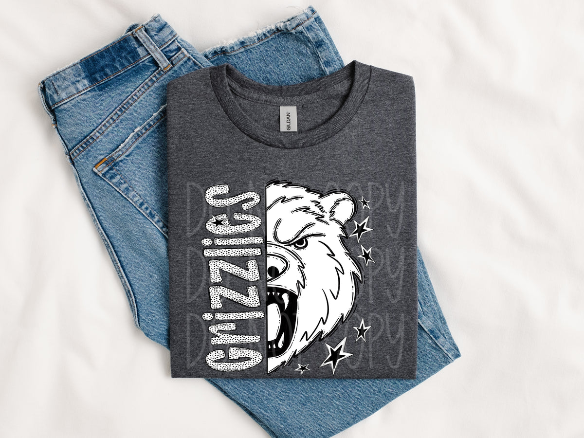 Grizzlies Star mascots PHDC DTF transfer