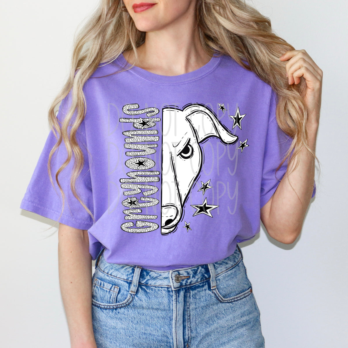 Greyhounds Star mascots PHDC DTF transfer