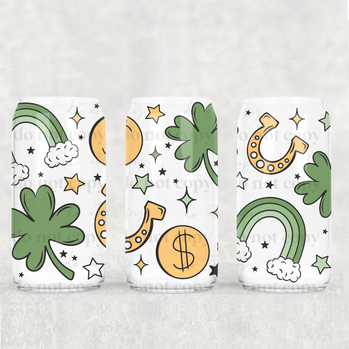 9680 green collage (CSC) UV DTF WRAP