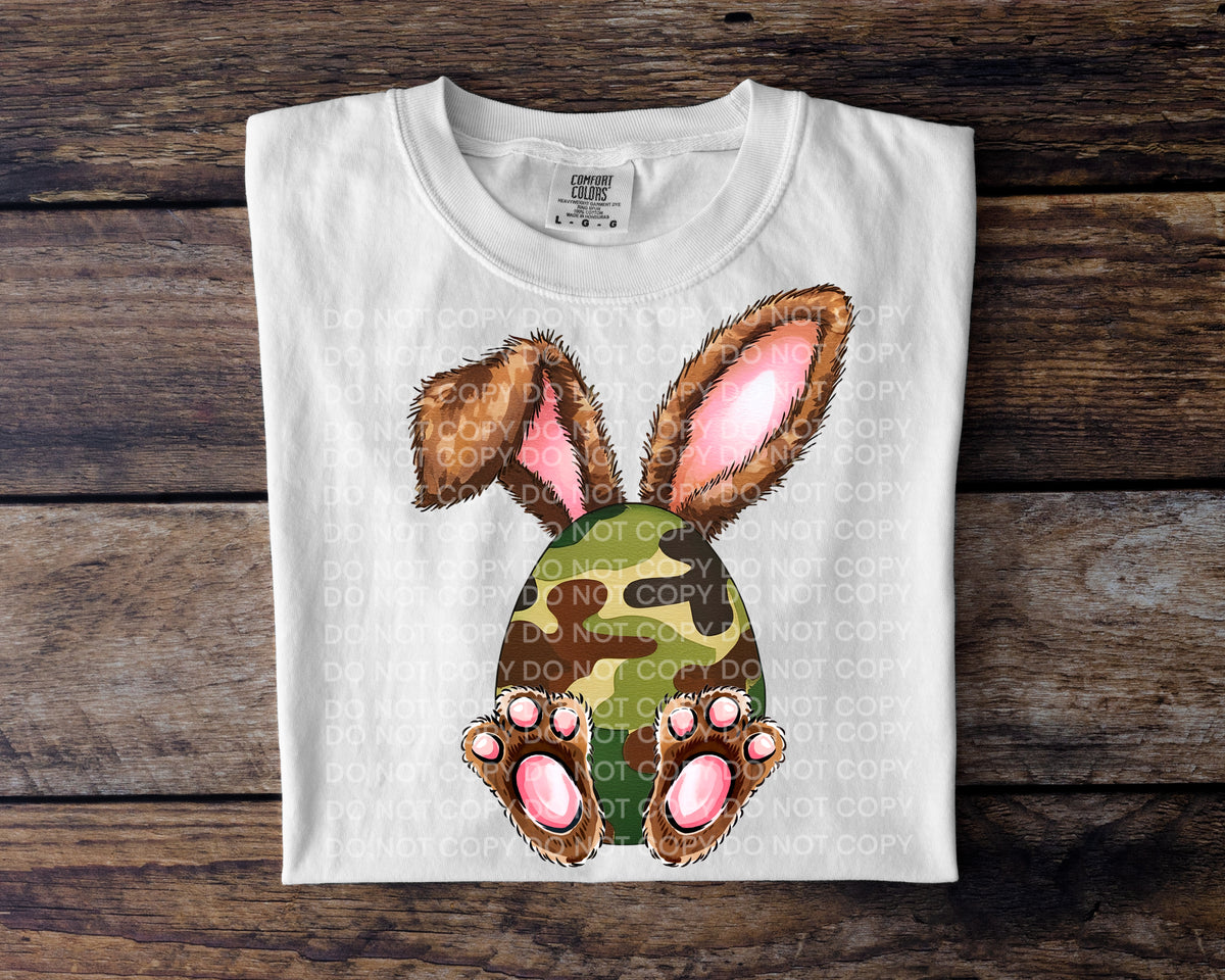 Camo Easter Egg Bunny Ears (SCG) DTF transfer