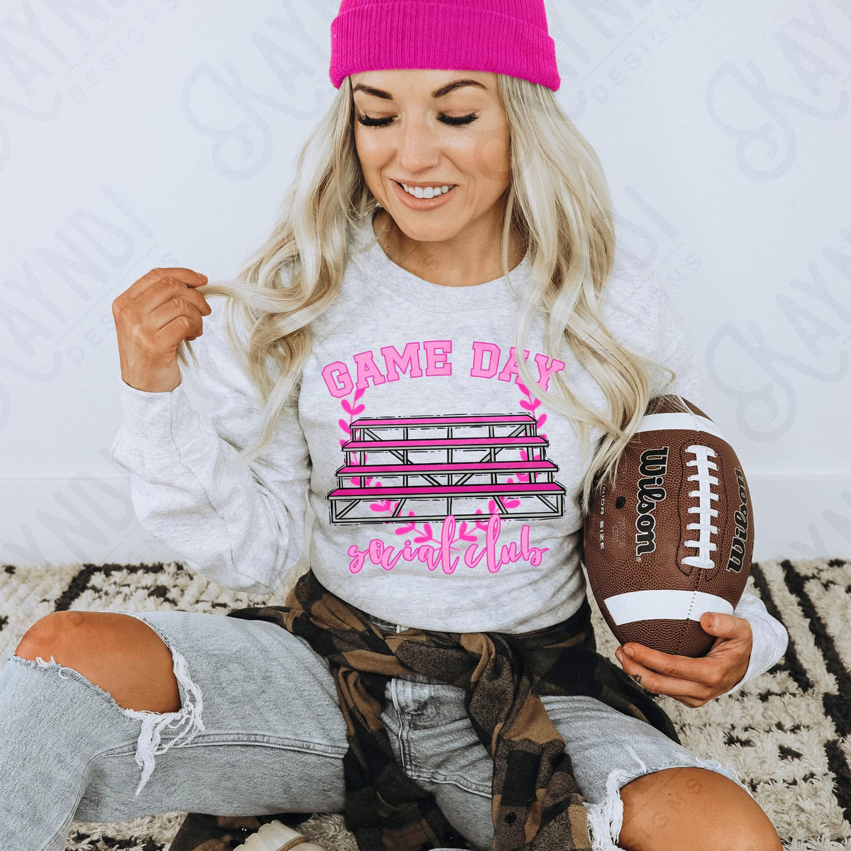 Game Day Social Club/Pink Bleachers (Kayndi) 72481 DTF Transfer