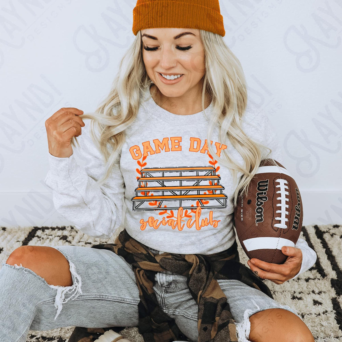 Game Day Social Club/Orange Bleachers (Kayndi) 72482 DTF Transfer