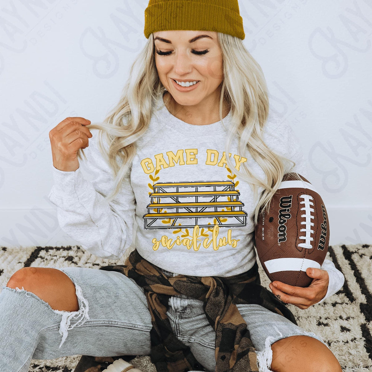 Game Day Social Club/Yellow Bleachers (Kayndi) 72485 DTF Transfer