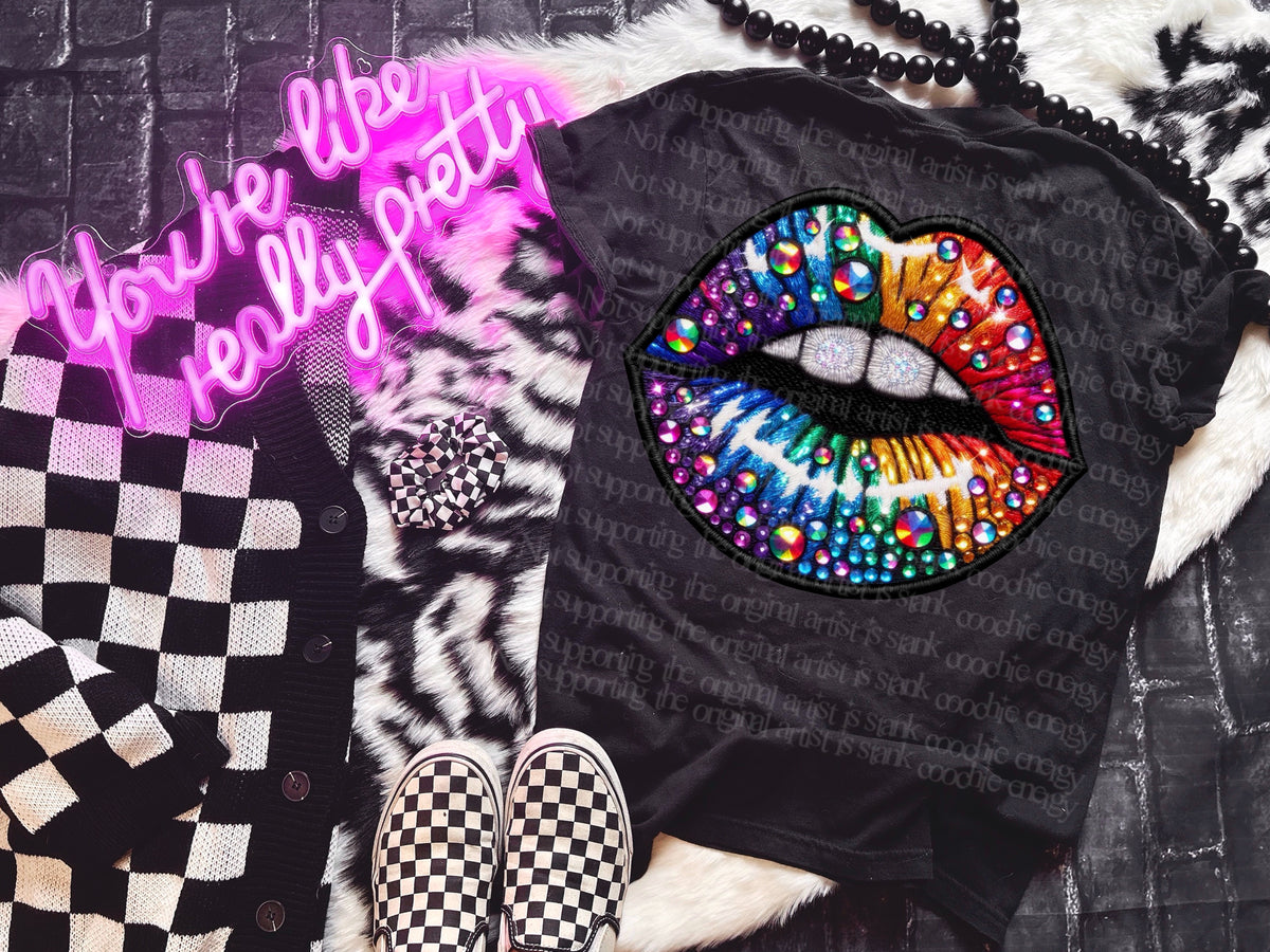 Colorful lips (GWD) DTF transfer