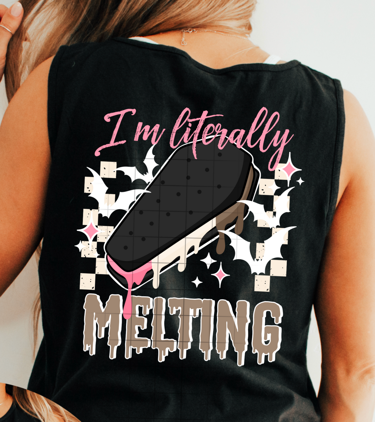 I'm literally melting WHITE Checkered (CSC) 102301 DTF transfer