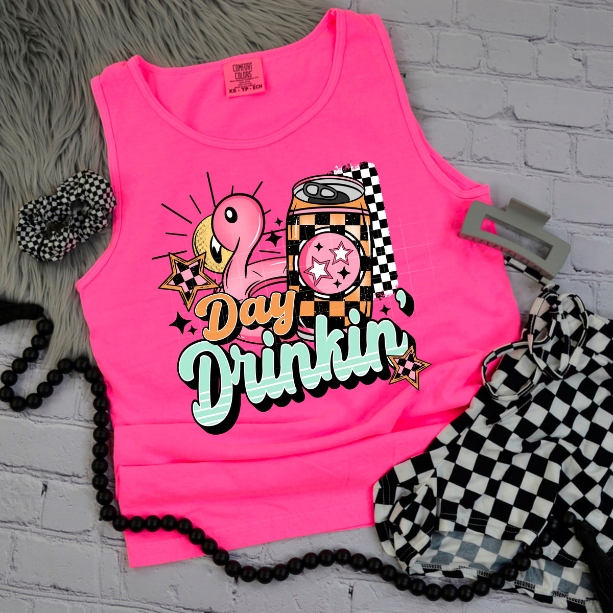 Day drinking Flamingo (CSC) 102298 DTF transfer