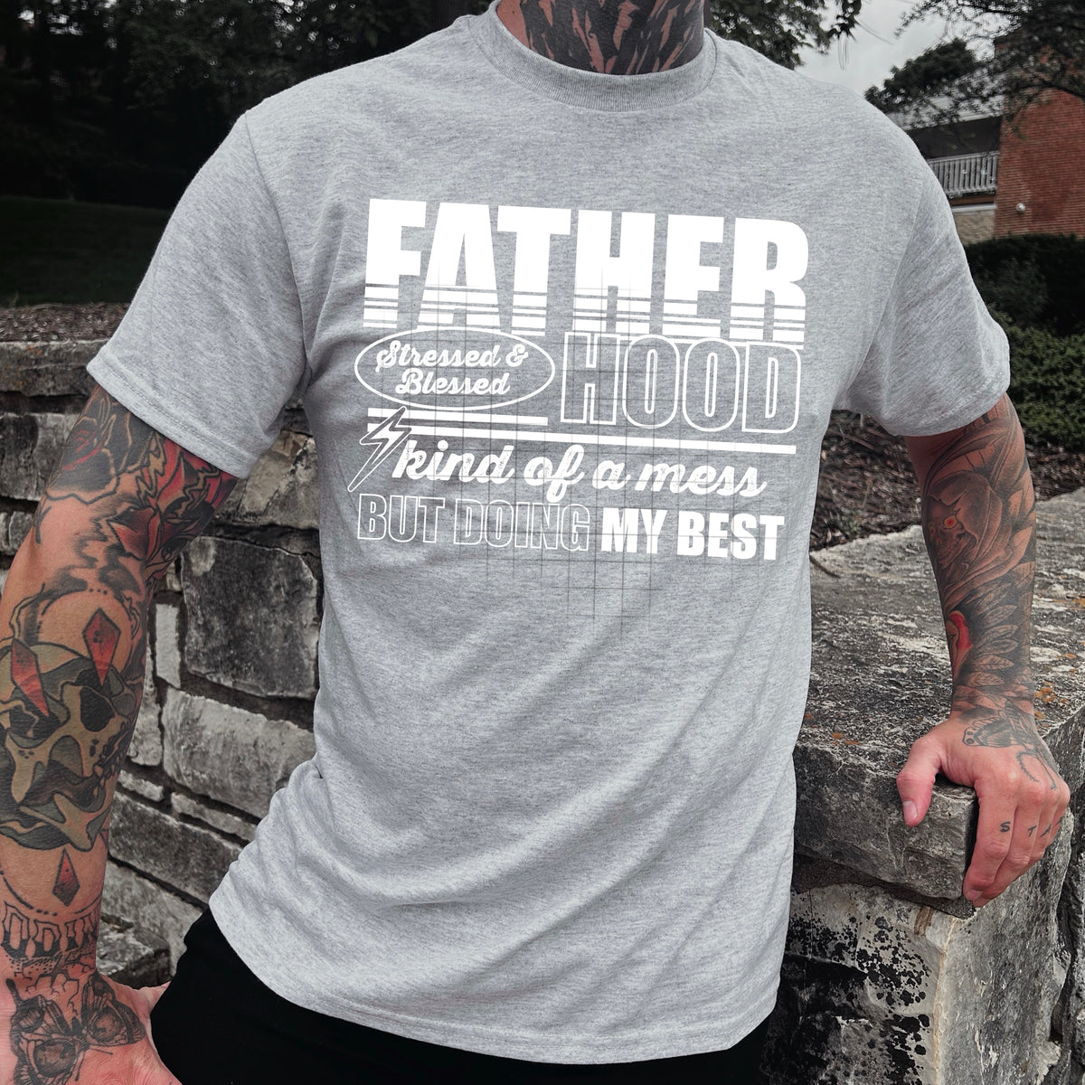 Fatherhood kind of a mess WHITE (CSC) 102438 DTF transfer