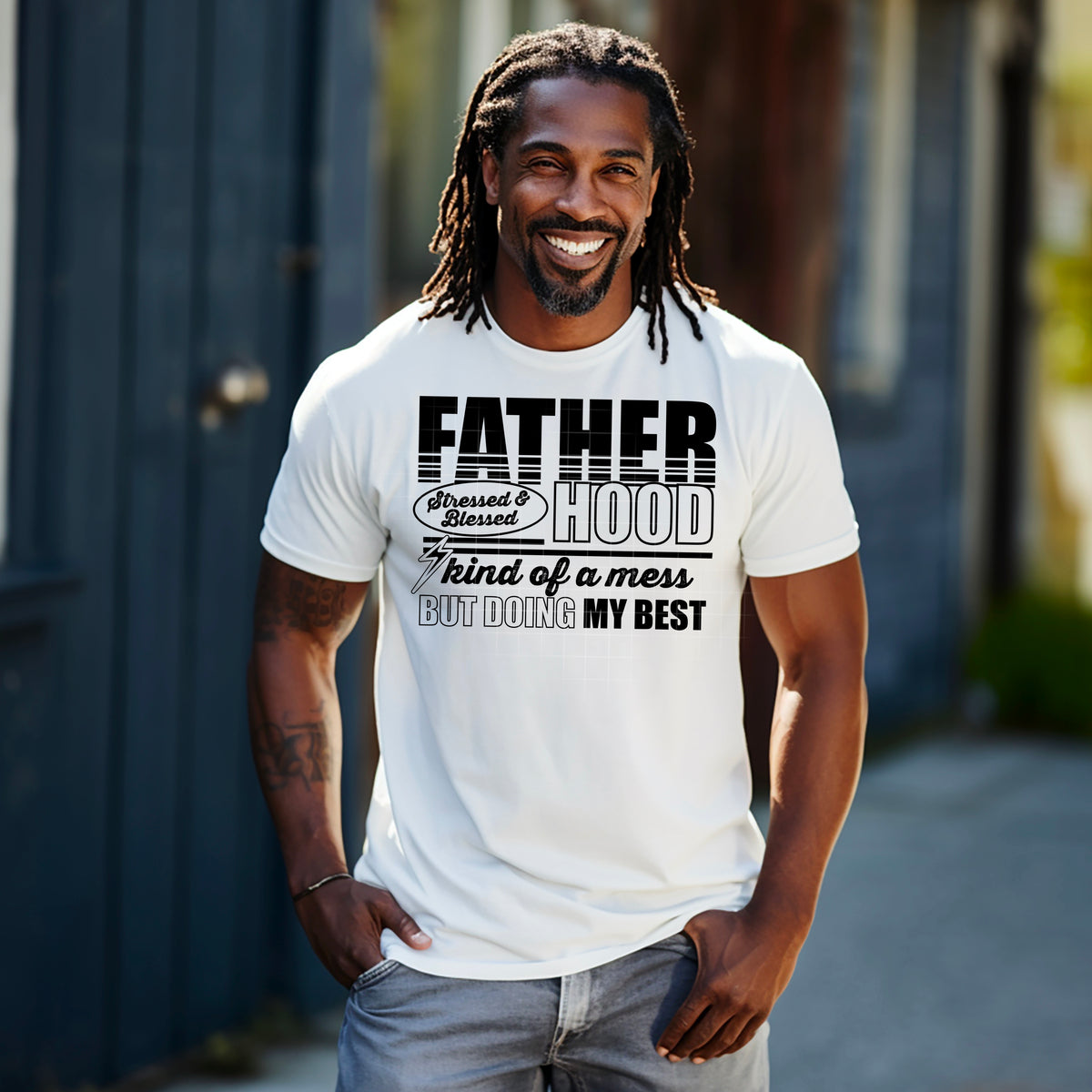 Fatherhood kind of a mess BLACK (CSC) 102439 DTF transfer