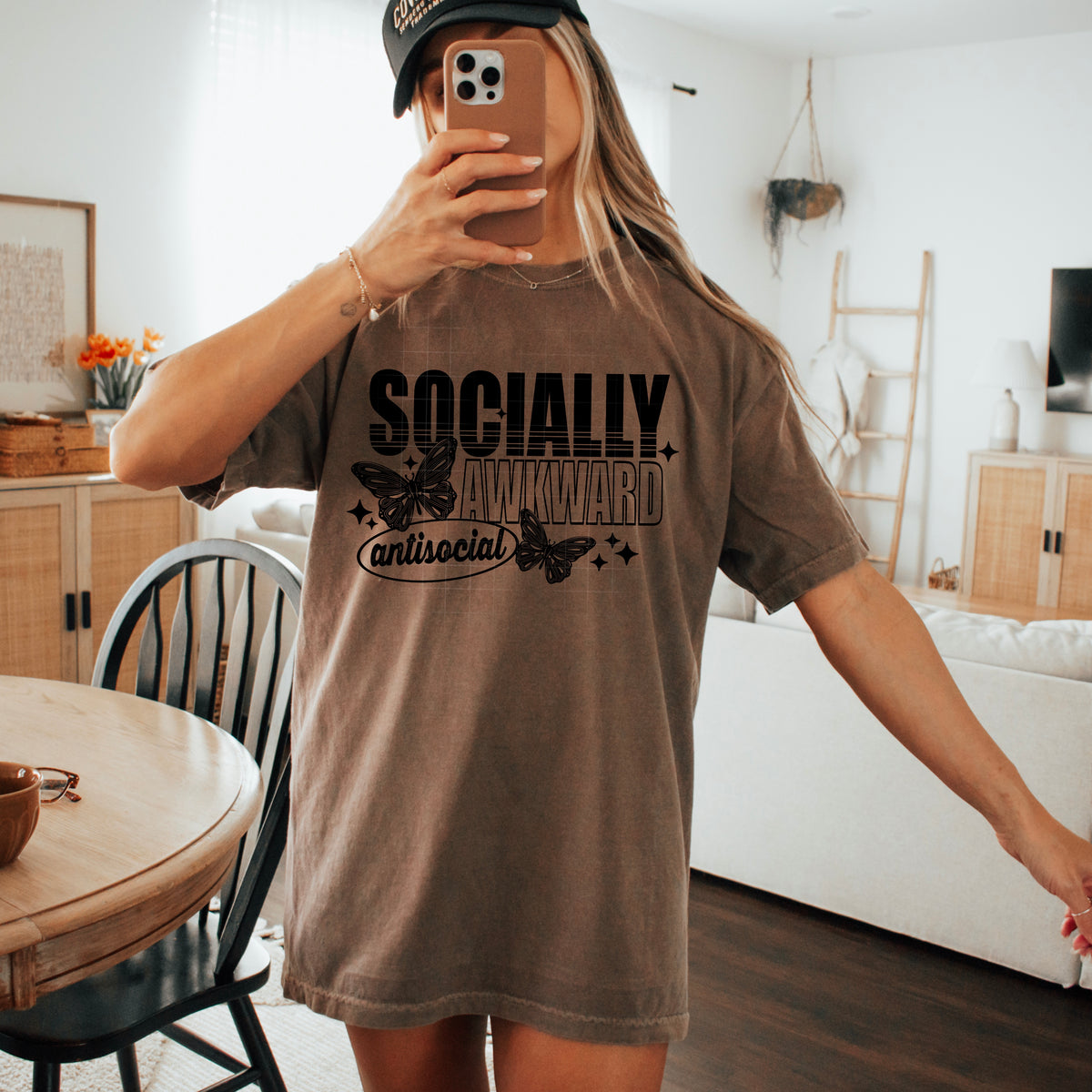 Socially Awkward BLACK (CSC) 102442 DTF transfer