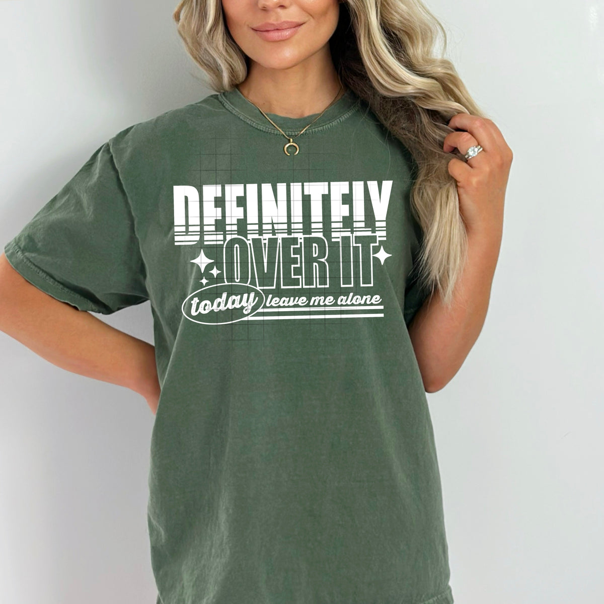 Definitely over it WHITE (CSC) 102445 DTF transfer