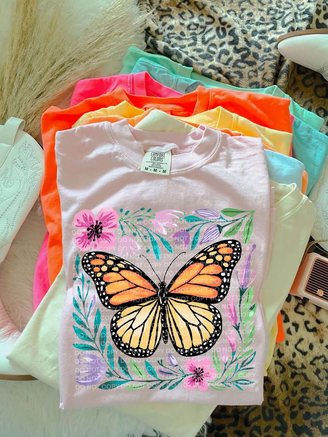 Butterfly floral frame (SCG) DTF Transfer