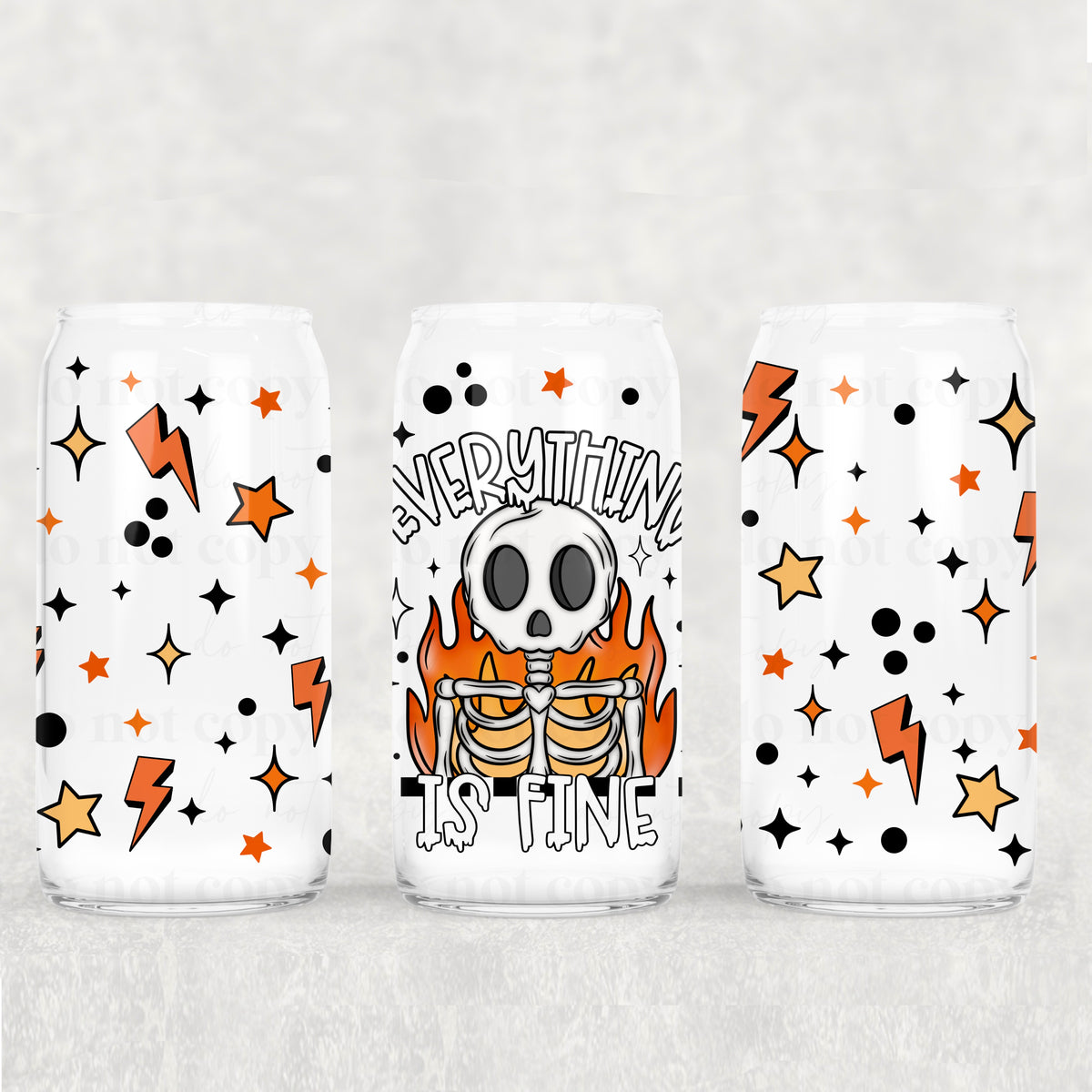 9873 everything is fine (CSC) UV DTF WRAP