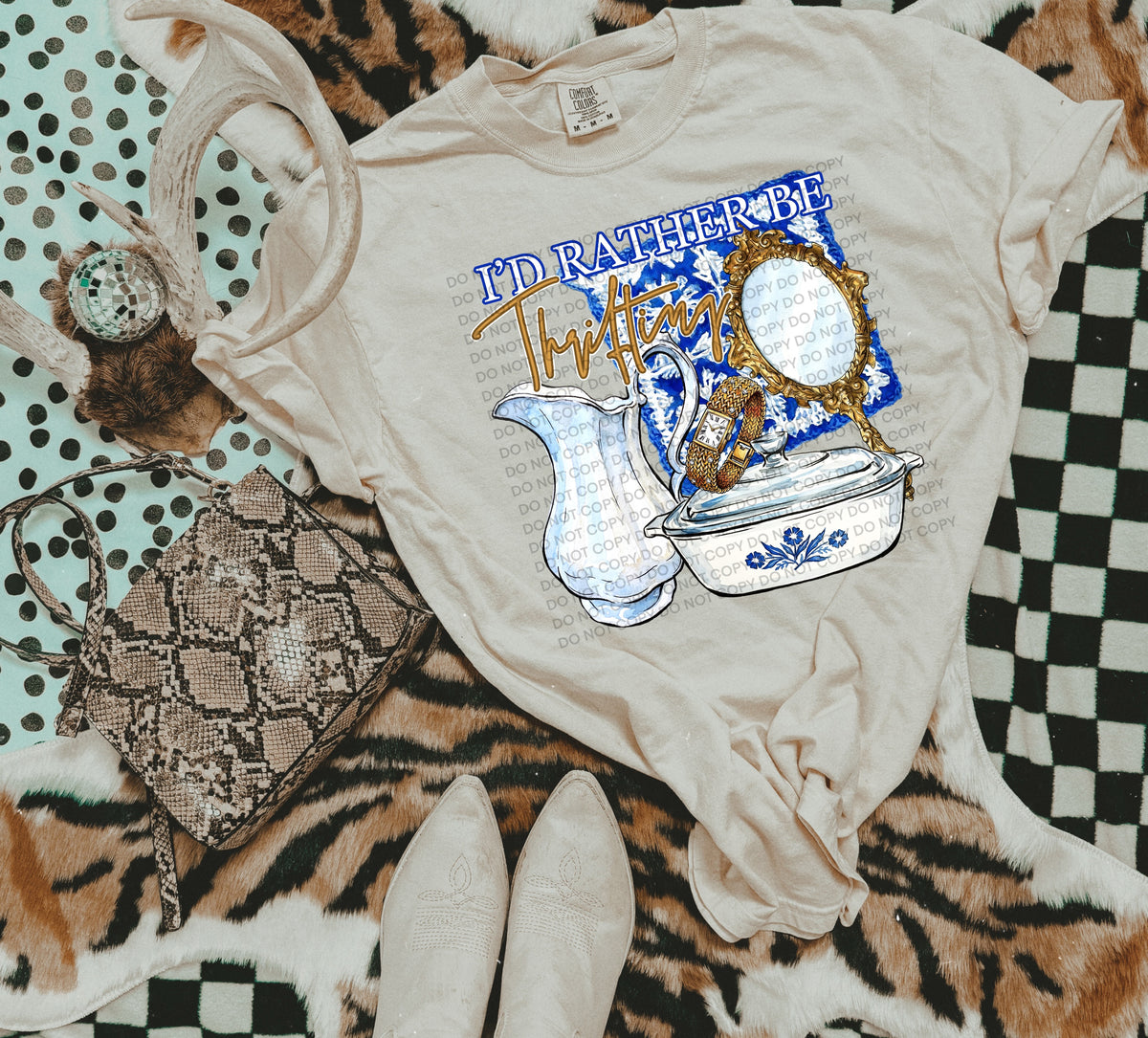 I'd rather be thrifting quilt (SCG) DTF Transfer