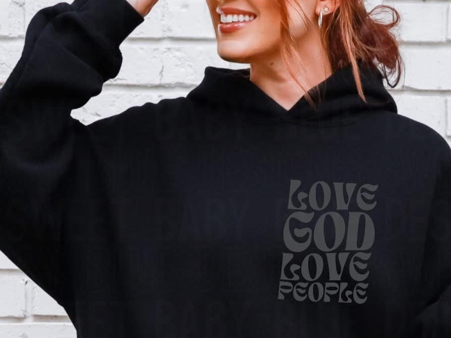 Love God Love People *Gray *FRONT ONLY* (SBB) 72545 DTF Transfer