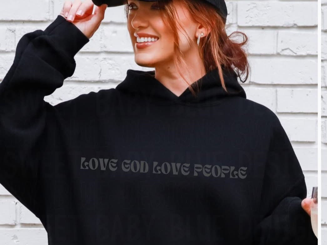 Love God Love People *Gray *FRONT ONLY* (SBB) 72546 DTF Transfer
