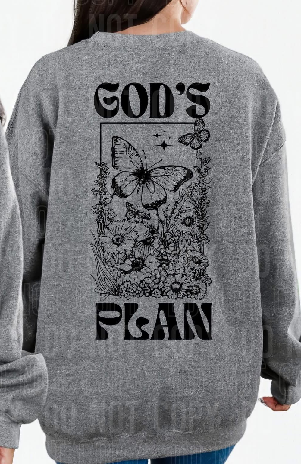 God's Plan *Black *BACK ONLY* (SBB) 72540 DTF Transfer