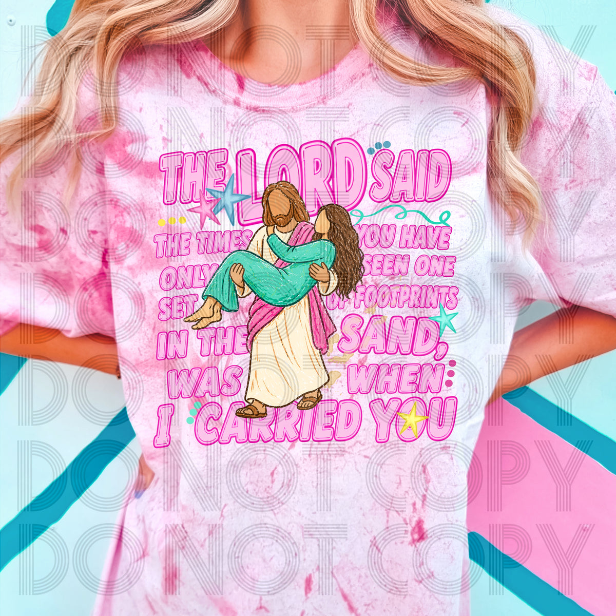 The lord said BROWN hair (Renewed) DTF Transfer