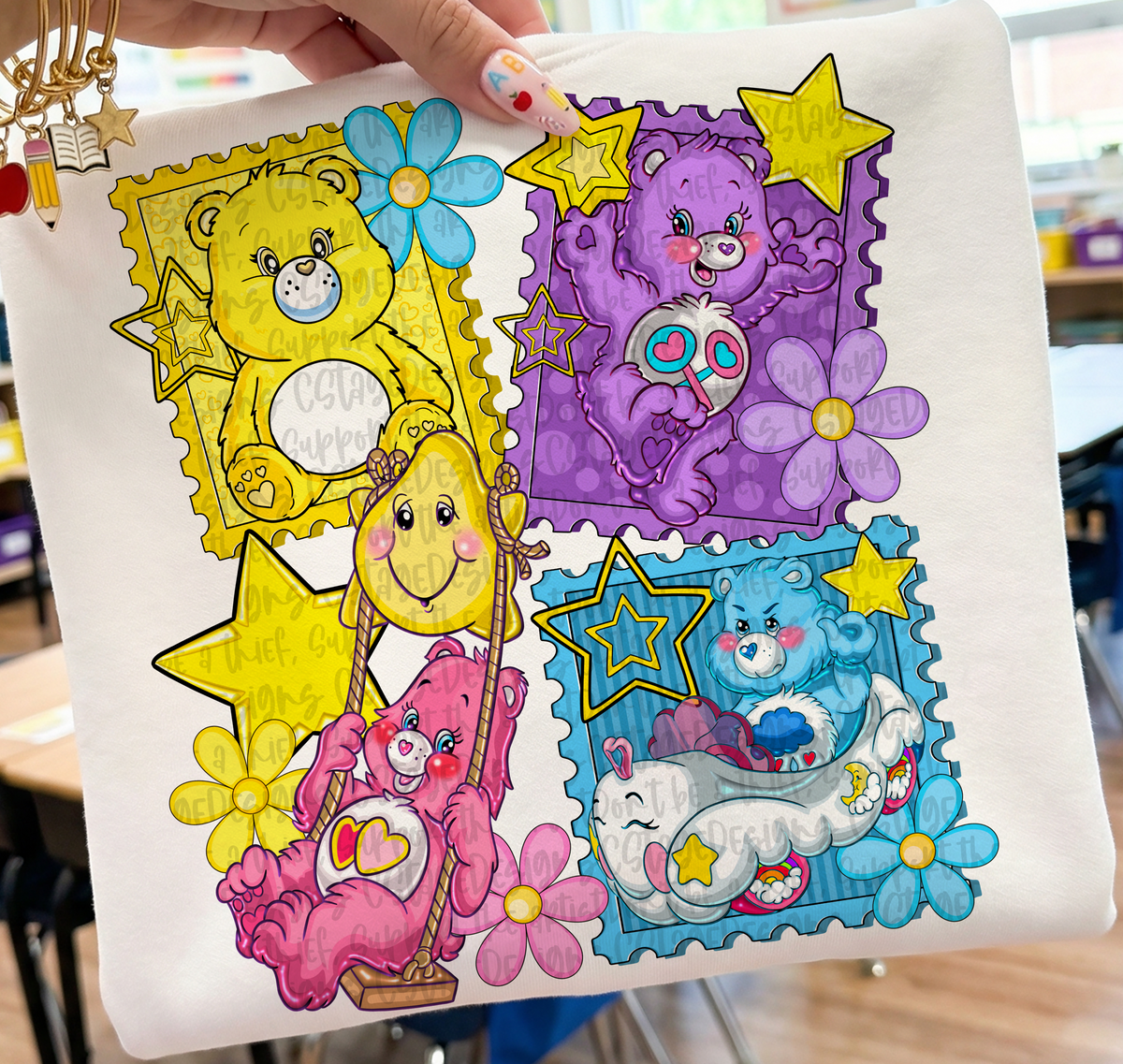 Colorful bear stamp (Cstage) DTF Transfer