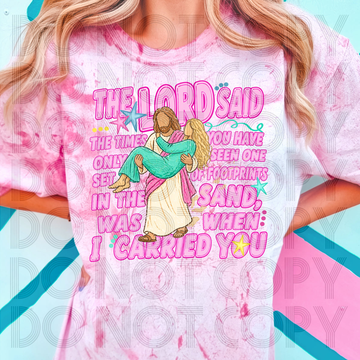 The lord said BLONDE hair (Renewed) DTF Transfer