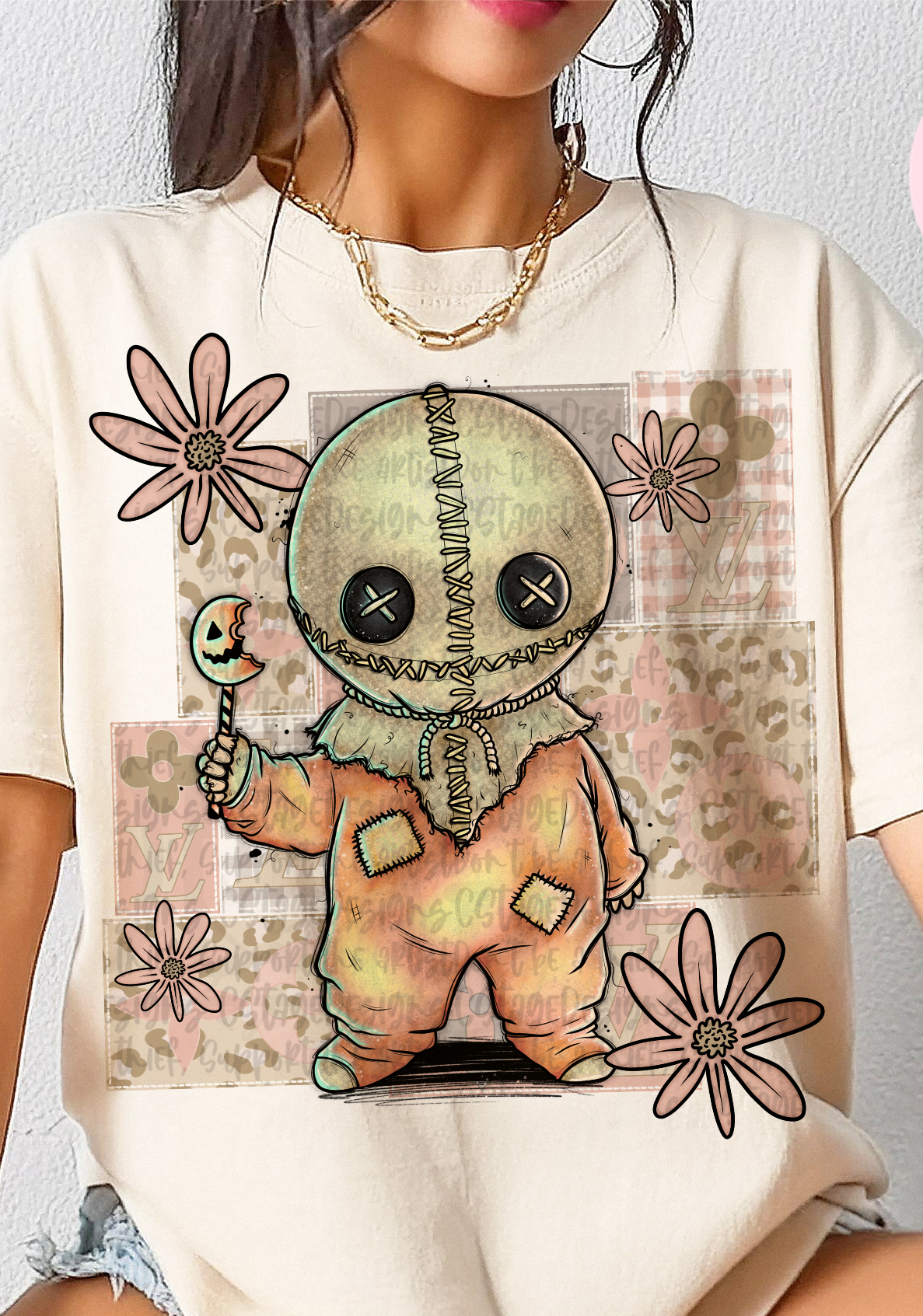 Bag head floral frame (Cstage) DTF Transfer