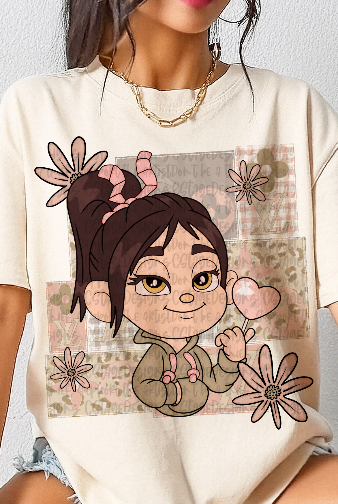 Wreck it floral frame (Cstage) DTF Transfer