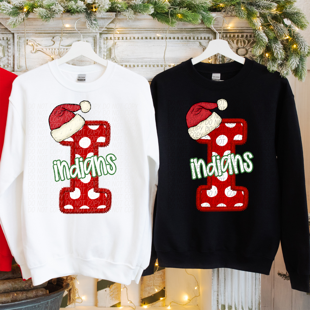 I Indians Christmas Faux Embroidery (CITY) 66314 DTF transfer