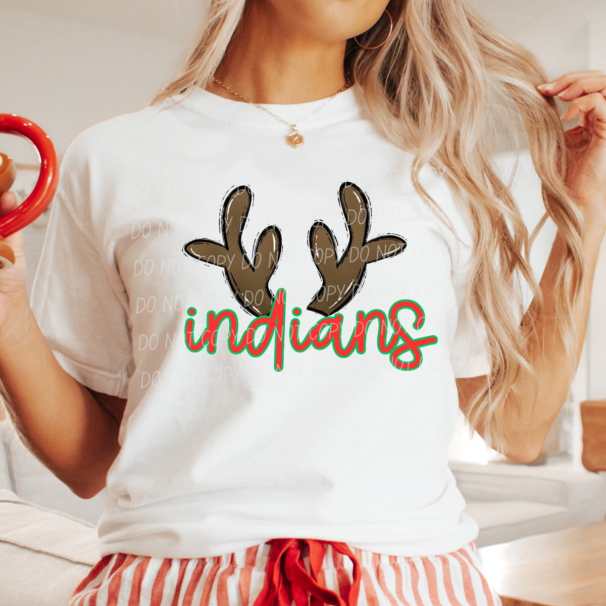 Indians with reindeer antler (city) DTF Transfer