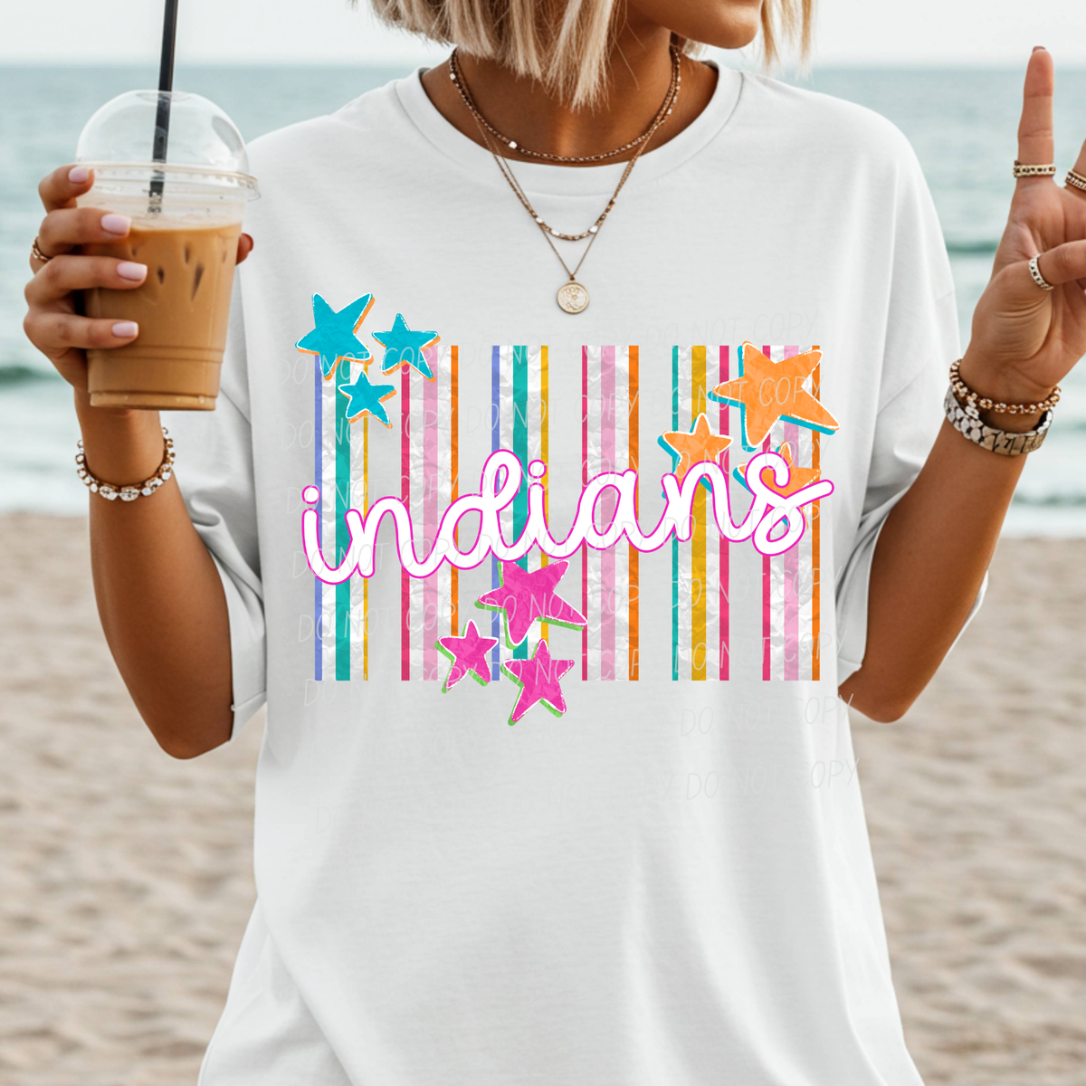 indians spirit stripes (city) DTF Transfer