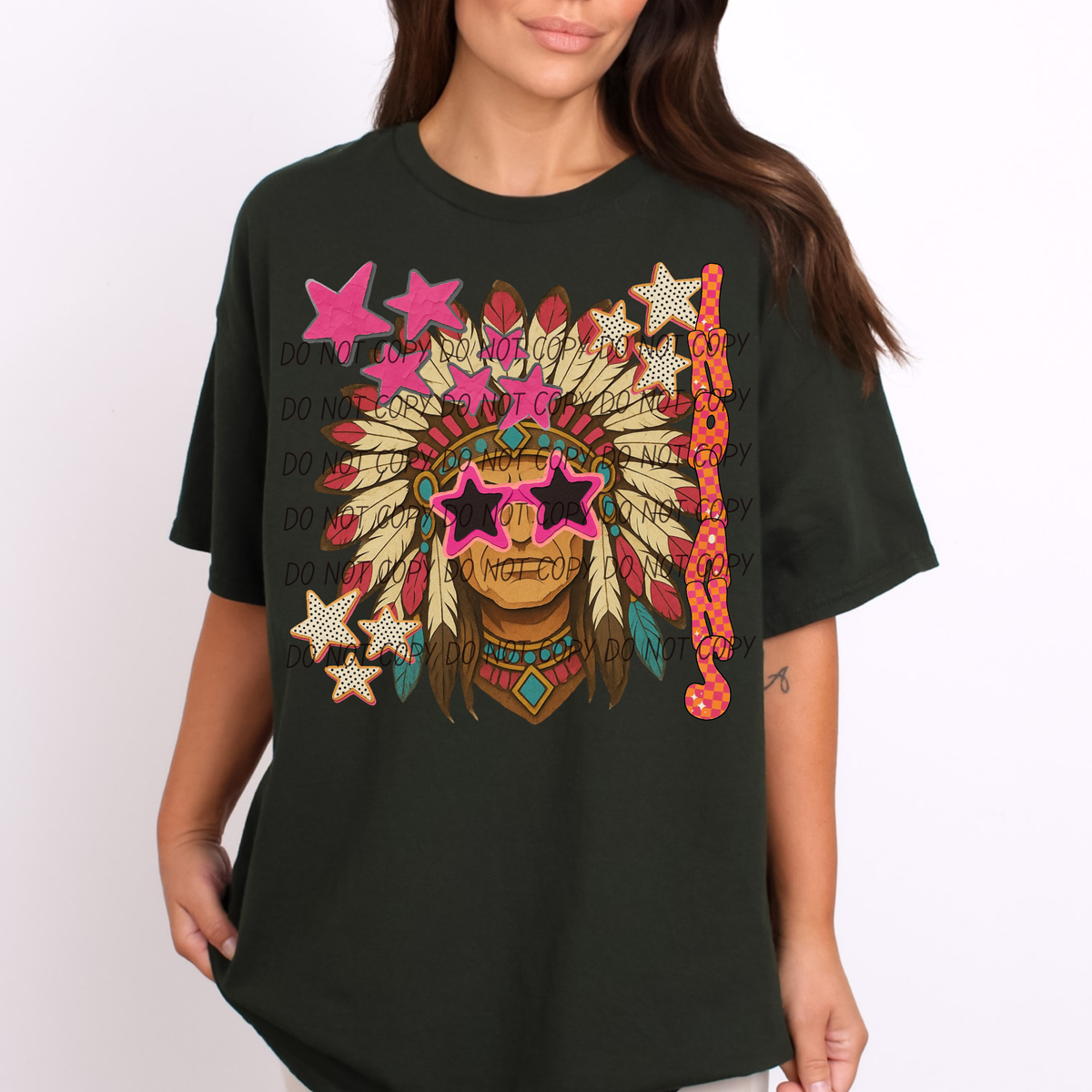 Indians pink stars (City) DTF Transfer