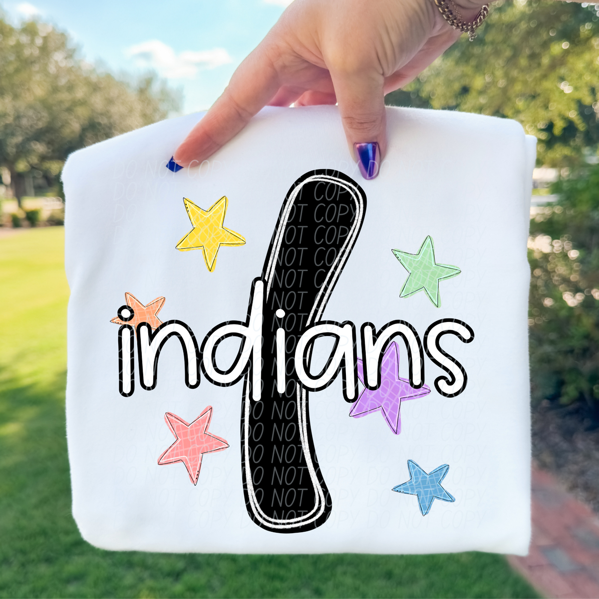Indians star Mascots (CITY) DTF transfer