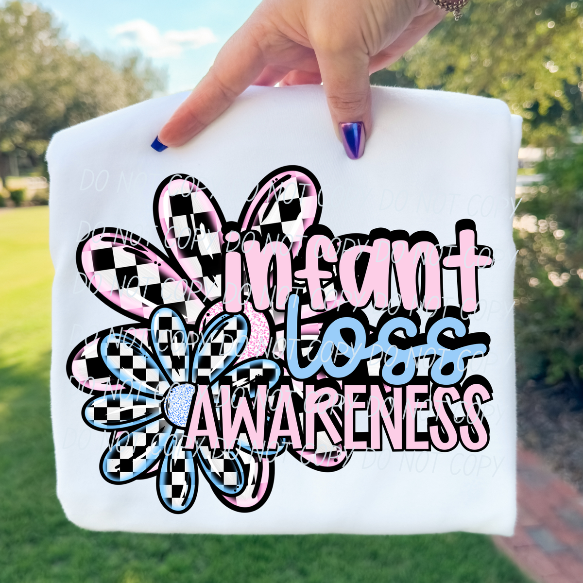 Infant loss awareness-flower CITY) DTF Transfer