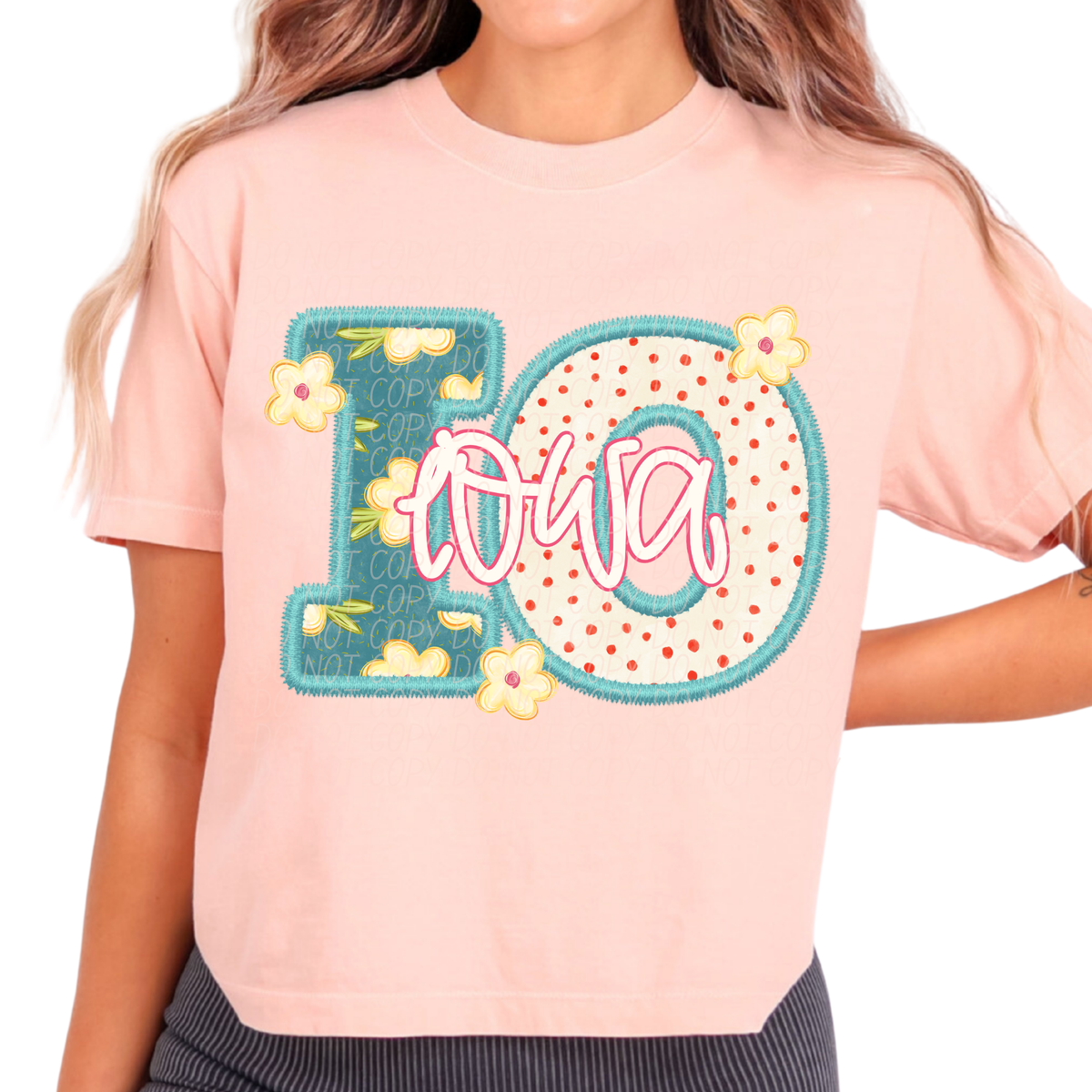 Iowa retro floral (City) DTF Transfer