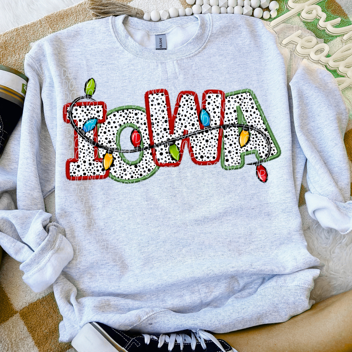 Iowa Christmas Lights (City) DTF Transfer