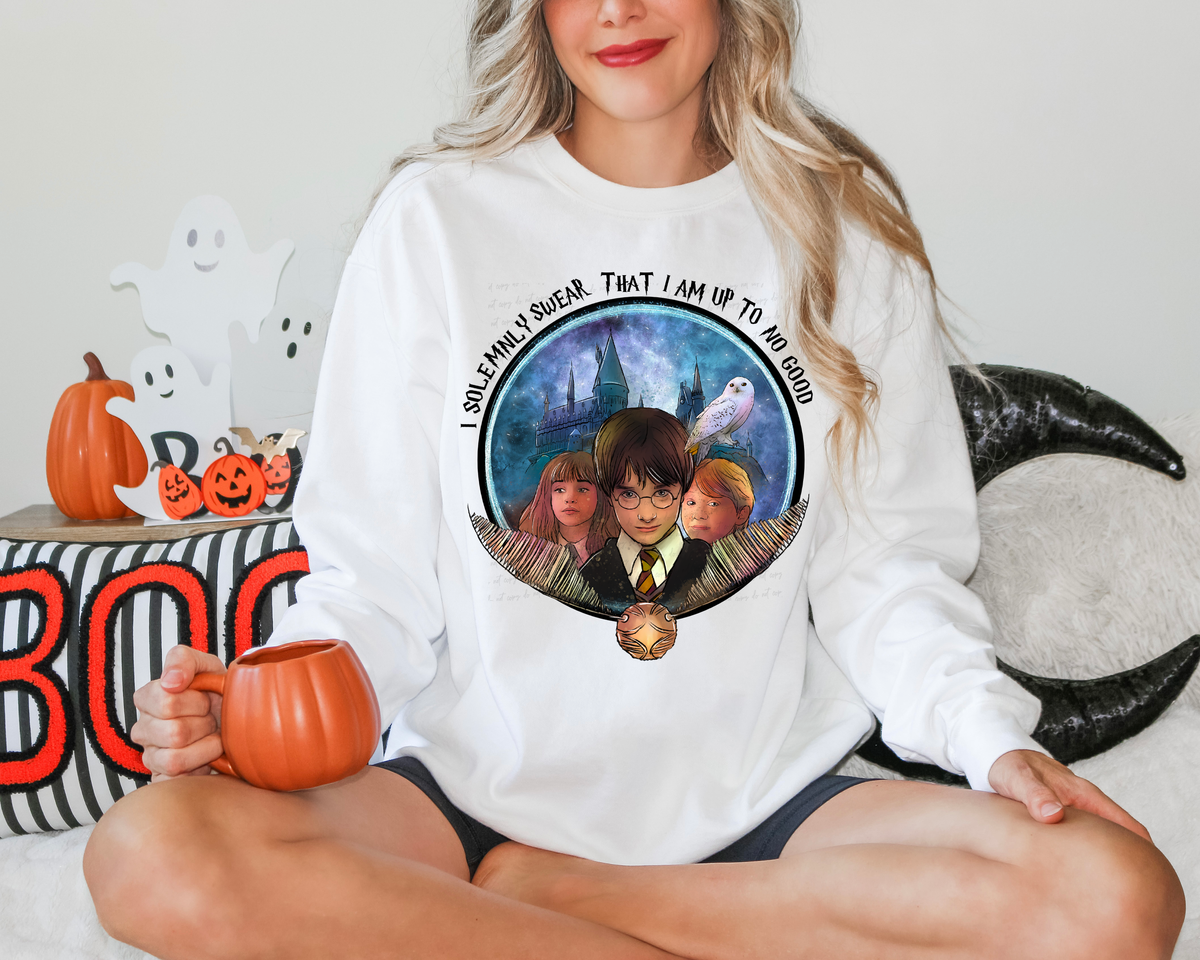 I Solemnly Swear That I Am Up To No Good HP 114582 DTF transfer