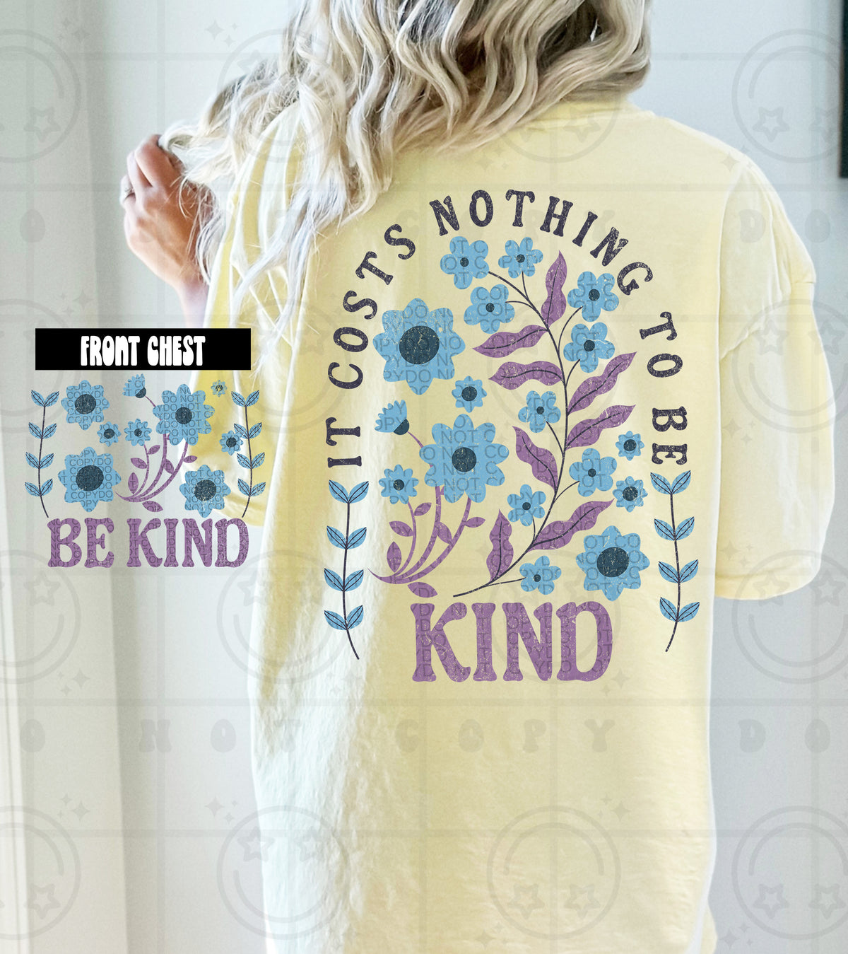 It costs nothing to be kind BACK (HW) 109462 DTF transfer