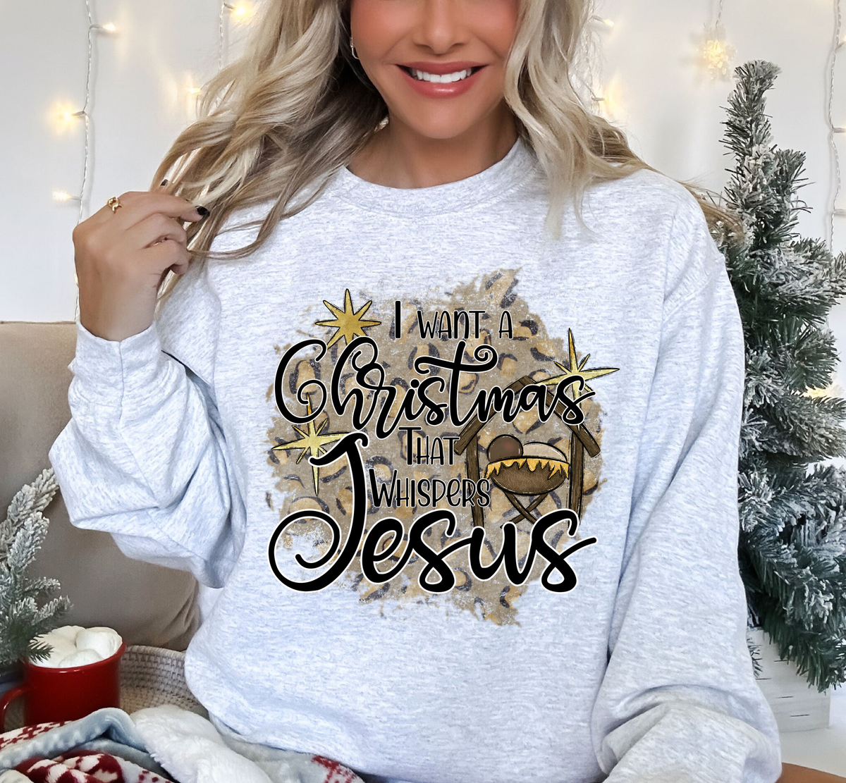 I Want A Christmas That Whispers Jesus Dark Skin Tone Baby 115683 DTF Transfer