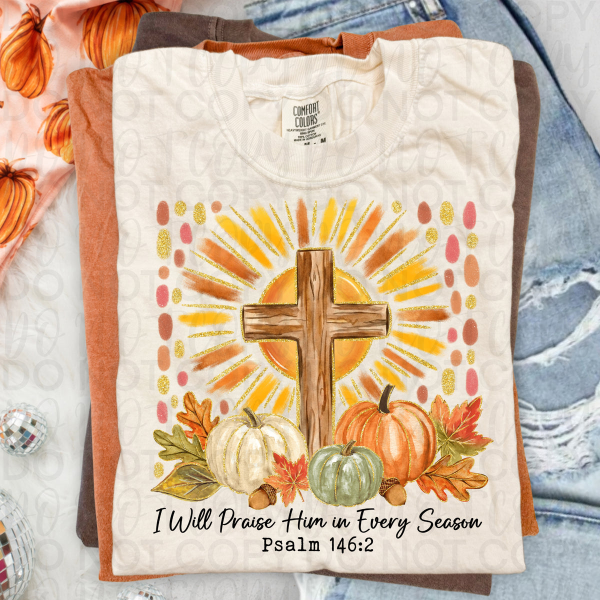 I will praise him fall black (UAC) DTF Transfer