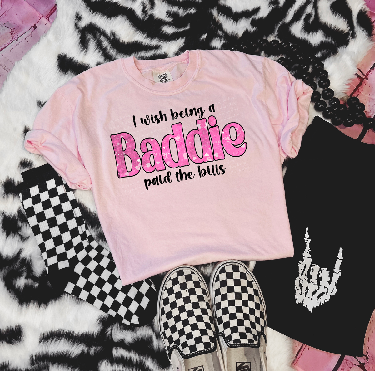 I Wish Being A Baddie Paid The Bills 89411 DTF Transfer