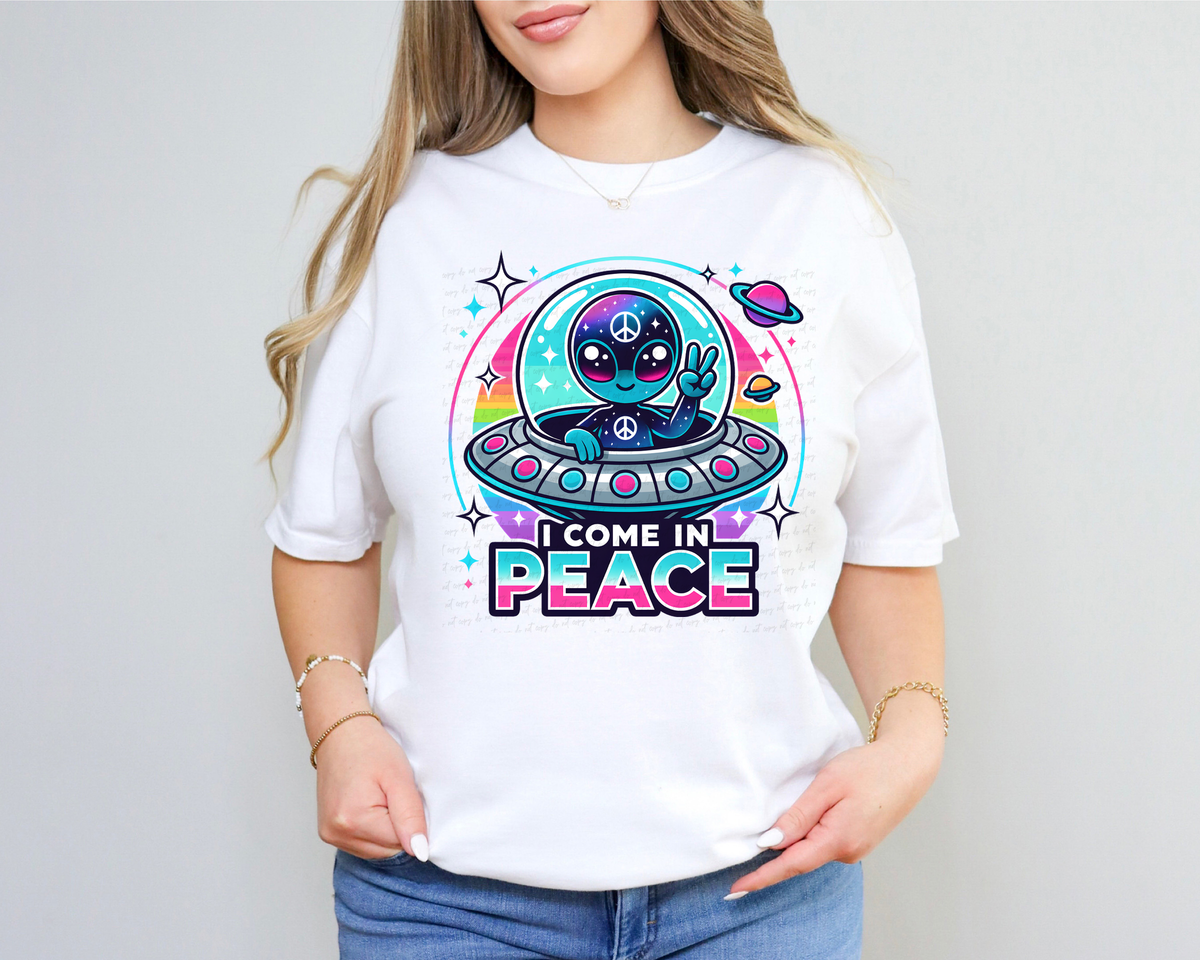 I Come In Peace Alien 117766 DTF transfer
