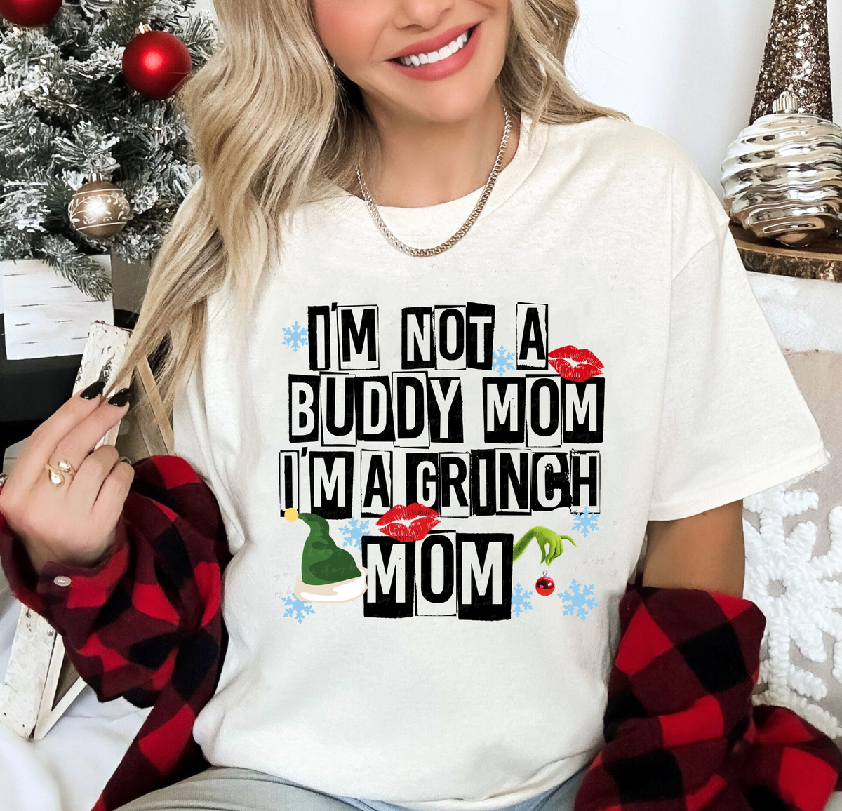 I'm Not A Buddy Mom I'm A Green Guy Mom 115033 DTF transfer