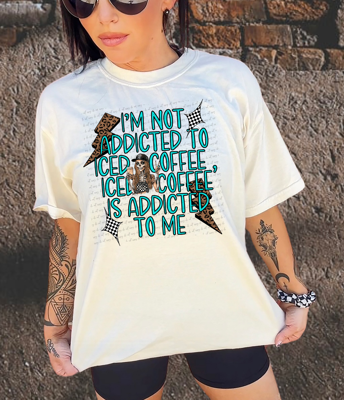 I'm Not Addicted To Iced Coffee Iced Coffee Is Addicted To Me 111315 DTF transfer