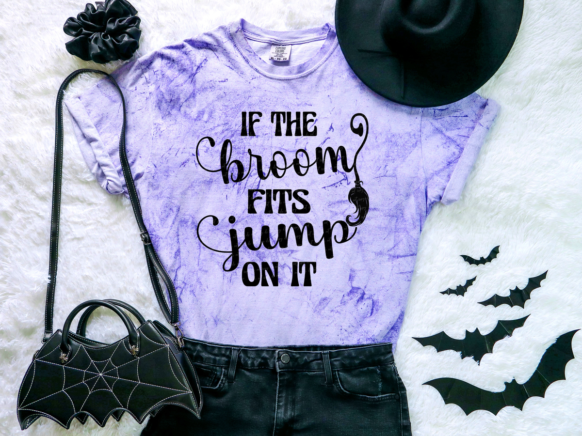 If The Broom Fits Jump On It Black Font 115791 DTF TRANSFER