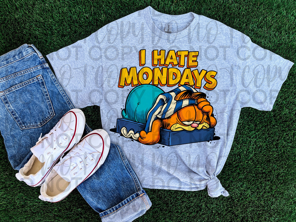 I hate Mondays-orange cat (Starlight) DTF Transfer